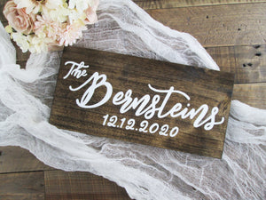 Wooden established sign, personalized gift by Perryhill Rustics