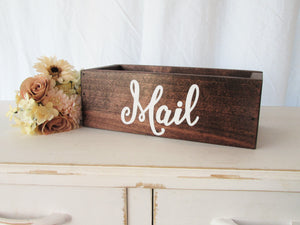 Custom wooden mail holder, mail storage, gift for mom, gift for her, anniversary gift, by Perryhill rustics