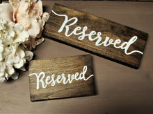 Load image into Gallery viewer, Wooden reserved signs by Perryhill Rustics

