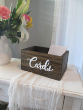 Load image into Gallery viewer, wooden card box by Perryhill Rustics
