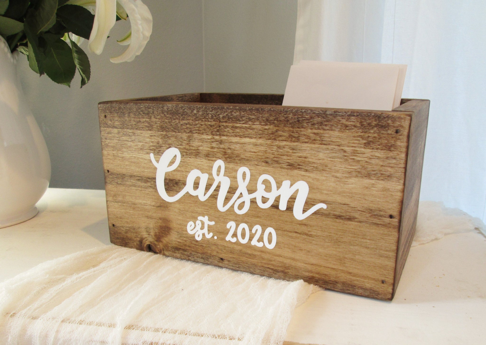 Personalized Wedding Card Box