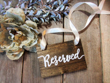 Load image into Gallery viewer, Wooden reserved signs by Perryhill Rustics
