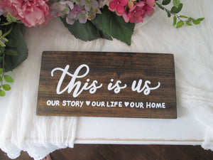 This is us wooden home wall decor sign by Perryhill Rustics