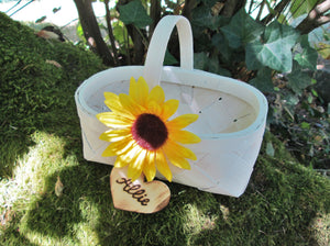 Rustic flower girl basket