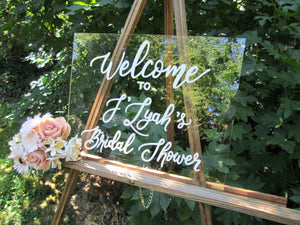 Bridal Shower Acrylic Welcome Sign