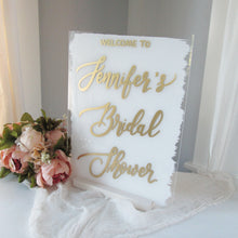 Load image into Gallery viewer, Personalized Acrylic Bridal Shower Welcome Sign
