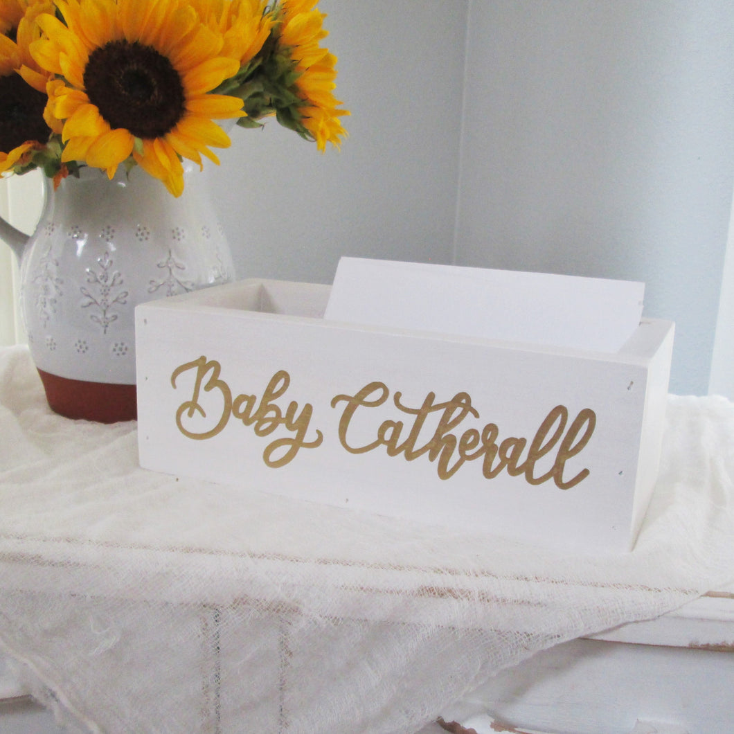 Baby shower personalized card holder