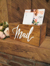 Load image into Gallery viewer, Rustic wooden mail organizer and storage by Perryhill Rustics

