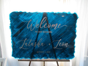 Jewel Tone Acrylic Welcome Sign