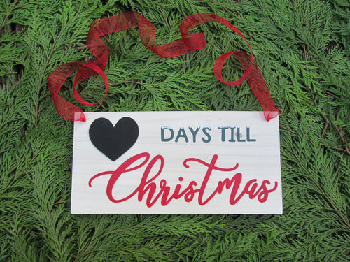 Christmas countdown sign by Perryhill Rustics