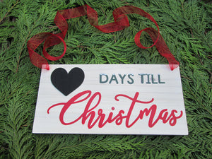 Christmas countdown sign by Perryhill Rustics
