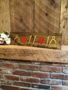 Wooden Save the Date Sign by Perryhill Rustics