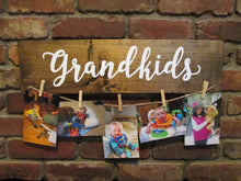Load image into Gallery viewer, Wooden Grandkids photo holder sign by Perryhill Rustics
