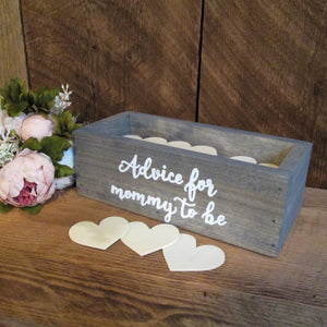 Advice for mommy to be wooden baby shower box by Perryhill Rustics