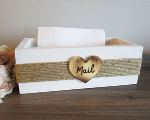 Personalized Twine Wrapped Mail Holder