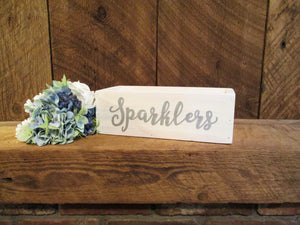 white and silver sparklers holder box by Perryhill Rustics 