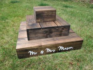 personalized wooden cupcake stand by Perryhill Rustics