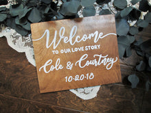Load image into Gallery viewer, Personalized Wedding Welcome sign by Perryhill Rustics
