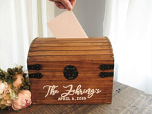 Load image into Gallery viewer, Personalized wooden card chest by Perryhill Rustics
