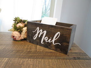Rustic wooden mail organizer and storage by Perryhill Rustics