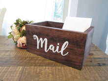 Load image into Gallery viewer, Custom wooden mail holder, mail storage, gift for mom, gift for her, anniversary gift, by Perryhill rustics
