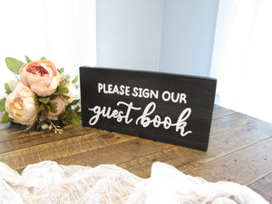 Please sign our guest book wooden sign by Perryhill Rustics