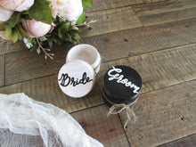Load image into Gallery viewer, Bride and groom ring boxes by Perryhill Rustics
