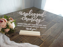 Load image into Gallery viewer, Unplugged Ceremony Sign
