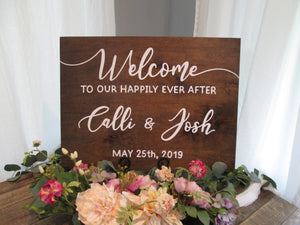 Personalized Wedding Welcome sign by Perryhill Rustics
