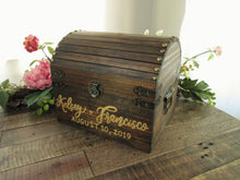 Load image into Gallery viewer, Personalized wooden card chest by Perryhill Rustics
