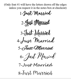 Perryhill Rustics Just Married font options