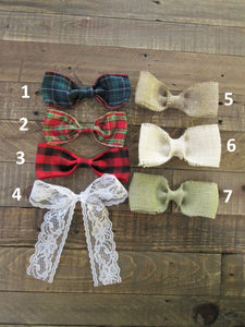 stocking hanger bow style options for Perryhill Rustics